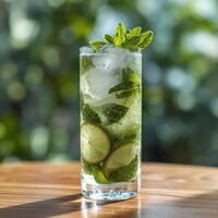 Classic mint mojito with fresh mint leaves and lime - virgin cocktail at Coffee Koffein